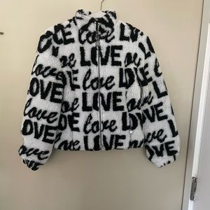 NWT Chaser Love faux fur Slv jacket🧡